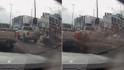 驚悚影片｜21歲女騎士「被巨木陣砸飛」　停紅燈遇劫命危