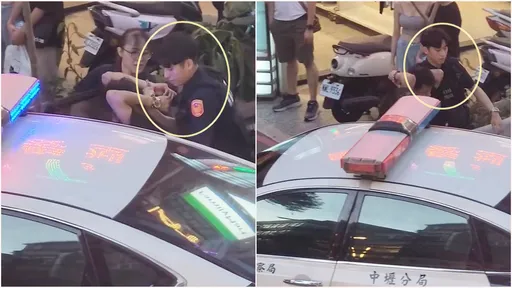 中壢「高顏值」帥警抓移工影片曝光 學生妹看暈嬌喊:好想要
