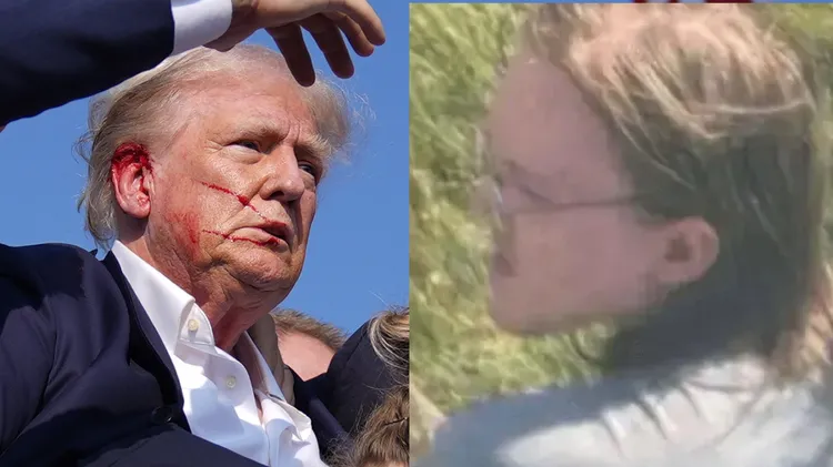 涉嫌槍傷川普的槍手年僅20歲。左美聯社、右翻攝《@channel3now》X