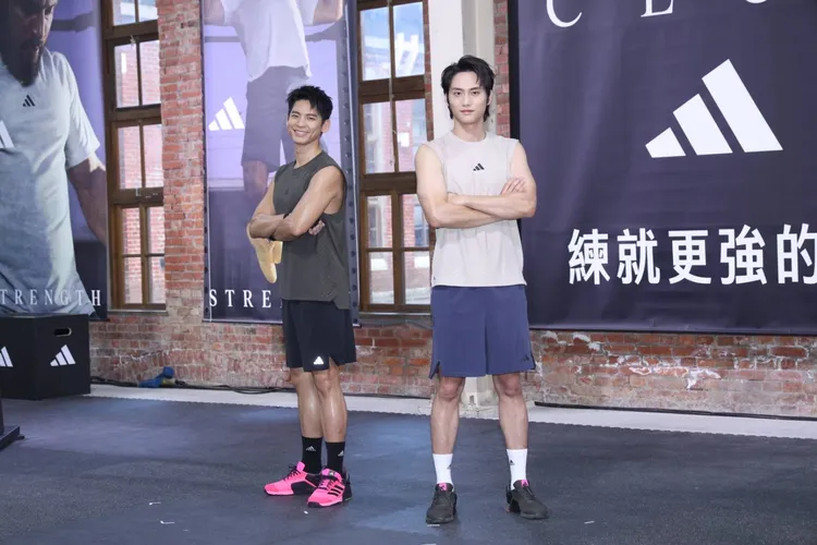 林柏宏（左）、范少勳分享自己最滿意的身體部位。攝影中心攝