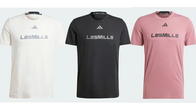 adidas x萊美LesMills短袖上衣，各1290元。品牌提供