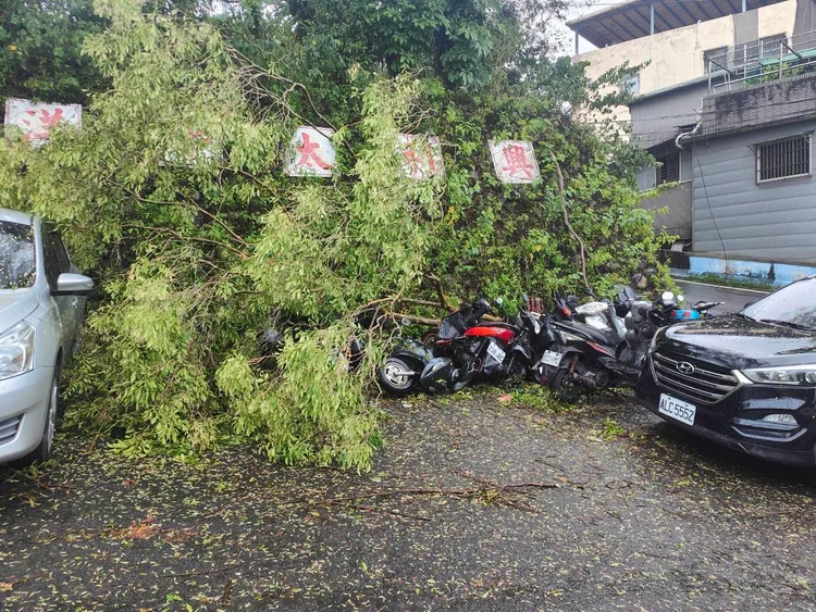 凱米颱風過後基隆災情不斷。翻攝照片