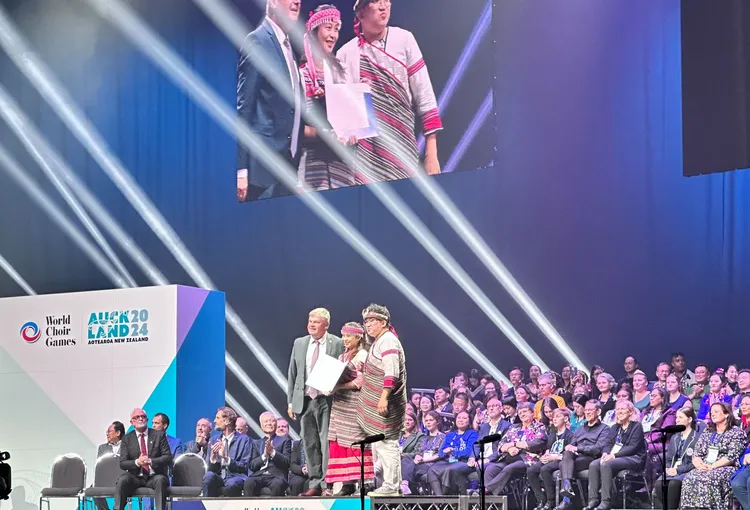 竹縣桃山國小奪世界合唱大賽金質獎。新竹縣府提供