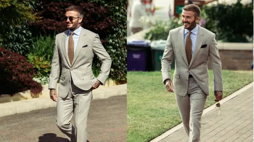 貝克漢現身溫布頓網球公開賽 套BOSS訂製西裝燦笑根本帥翻