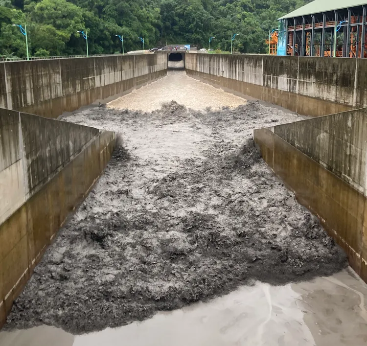 水庫淤泥。北水分署提供