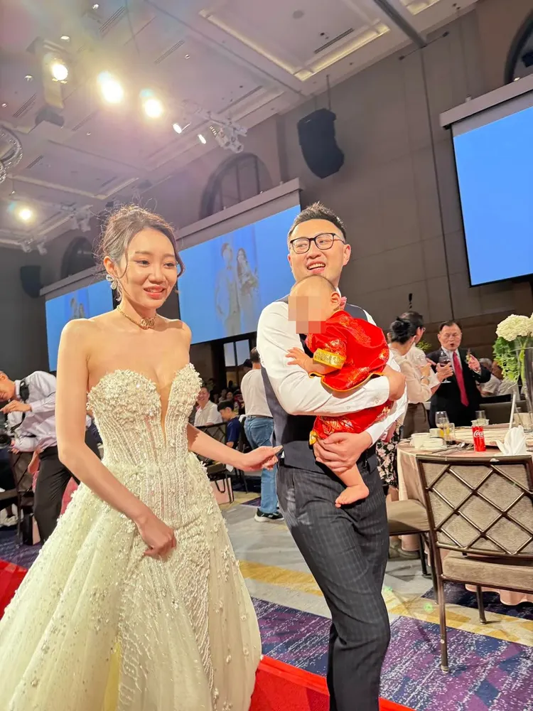 立委廖先翔正式迎娶孩子的媽。翻攝自江怡臻臉書