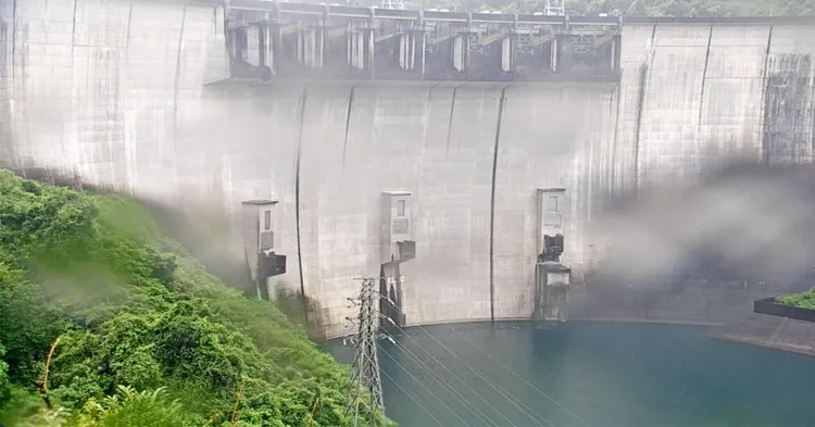 翡翠水庫。圖取自水利署防災即時影像