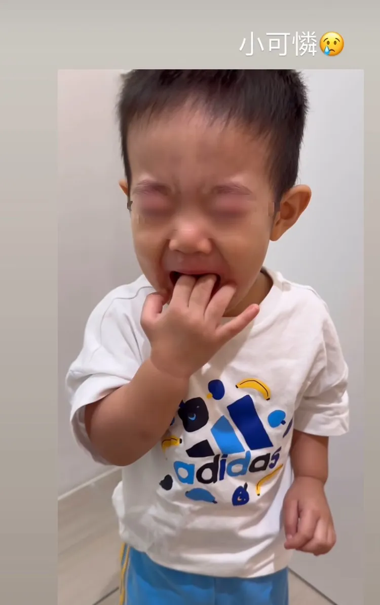 葉安婷的兒子這兩天莫名尖叫哭泣。翻攝葉安婷IG