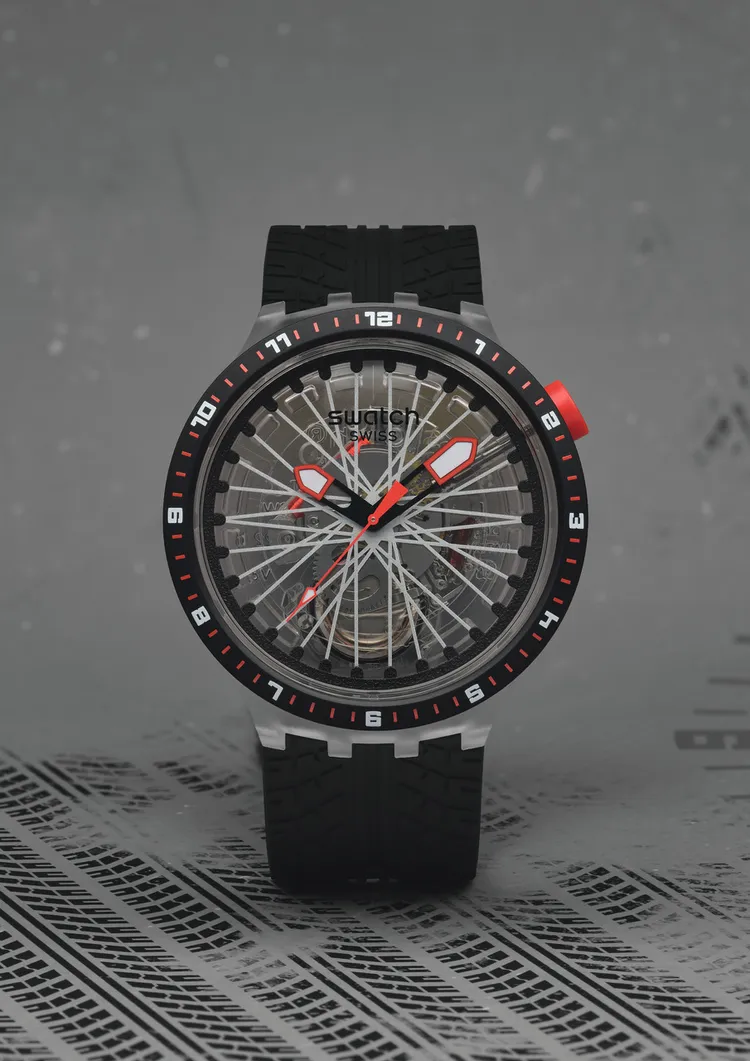 花式登山車手Sam Pilgrim的THE PILGRIM – TREAD ON IT錶款，4500元。品牌提供