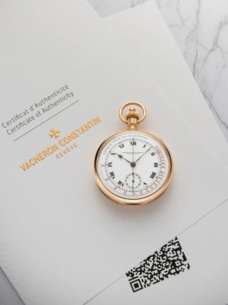 1919年的18K黃金計時懷錶,手動上鍊機芯(Ref. 12412) 。品牌提供