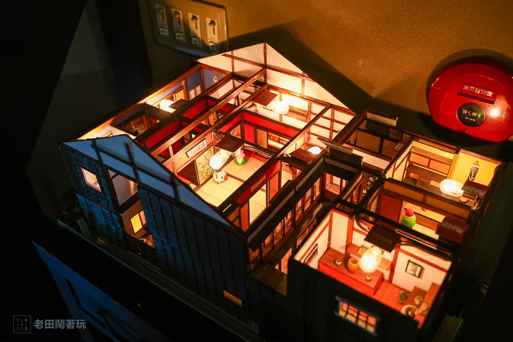 懷華樓建於西元1820年，是金澤市指定保存建造物，圖為館內保存的懷華樓建築模型。田欣雲攝