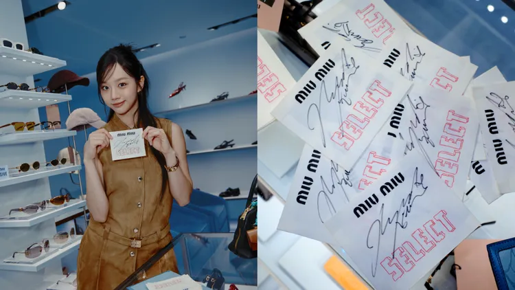 惠利在系列的專屬標籤上簽名。品牌提供