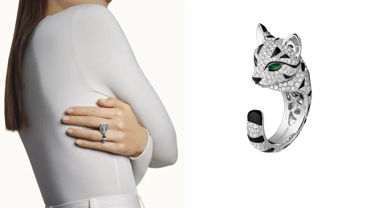 Animaux動物系列Fuzzy豹貓戒指，158萬元。品牌提供