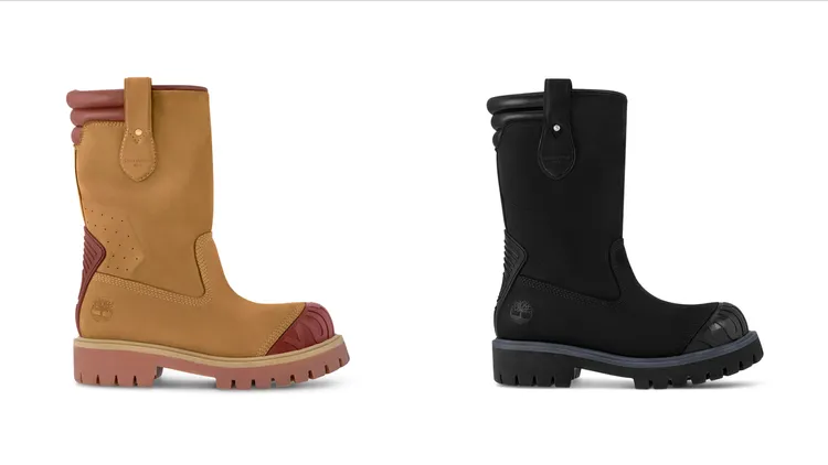 LV x Timberland中筒靴，各9萬元。品牌提供