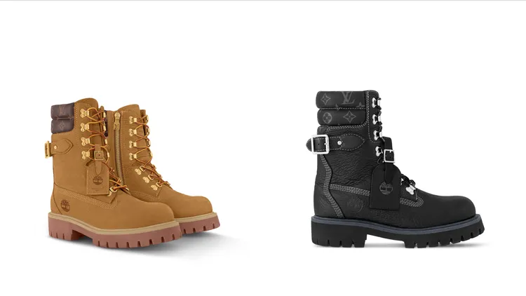 LV x Timberland軍裝風格中筒靴，各9萬3000元。品牌提供