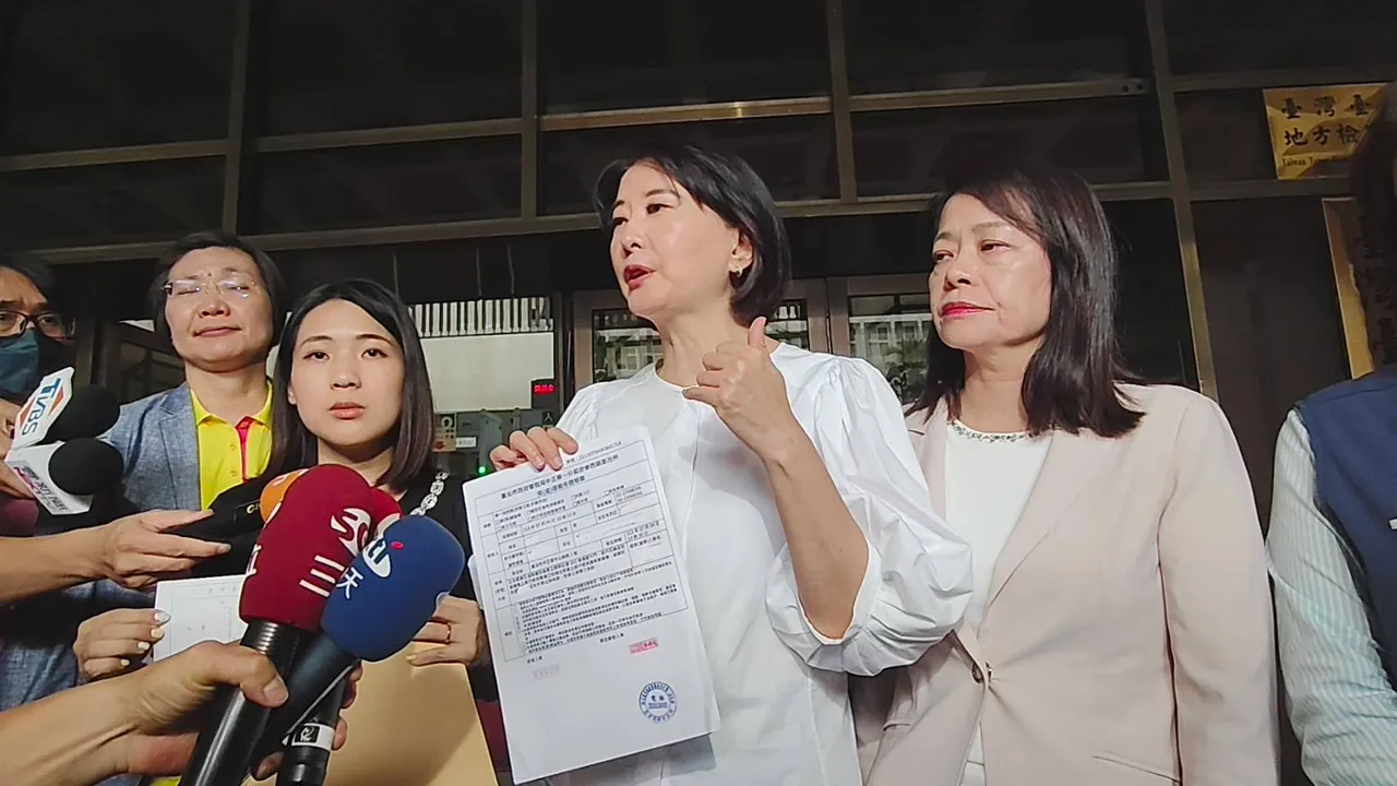 王鴻薇、徐巧芯等人到北檢遞狀控告民進黨團涉嫌妨害自由。張欽攝