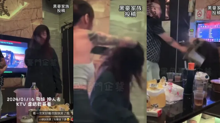 有網友發現，該名國中妹之前曾遭爆料於KTV內發生暴力事件。翻攝Threads