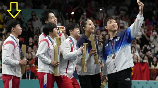 巴黎奧運|北韓桌球選手與中國、南韓同框自拍 網友:當時他害怕極了