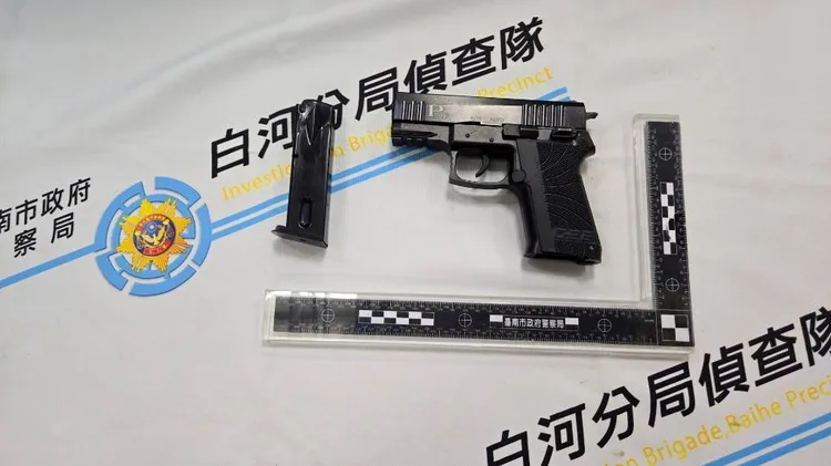 白河區發生槍擊案，警方偵辦中。翻攝畫面