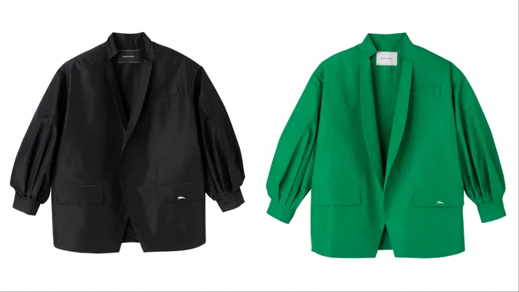 LONGCHAMP 2024秋冬系列和服風格短身外套，各2萬1700元。品牌提供