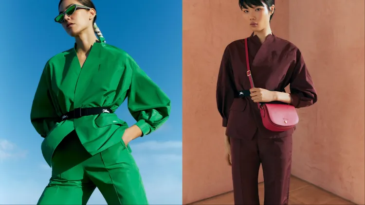 和服外套成為LONGCHAMP 2024秋冬系列的焦點單品。品牌提供