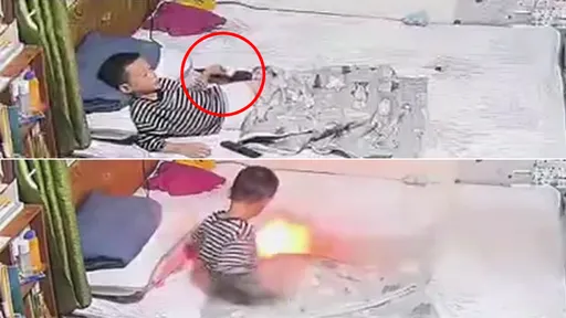 警世影片｜幫插電吹風機蓋棉被「1分鐘就失火」　8歲童驚險自救