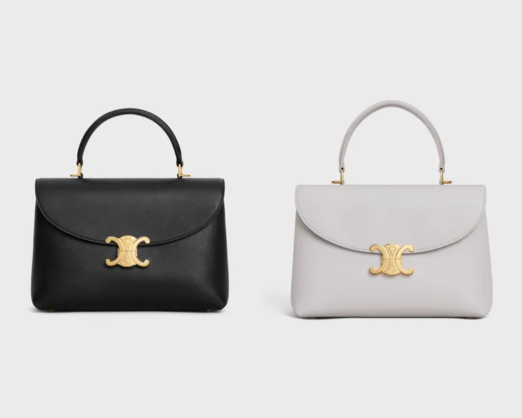 Nino柔軟牛皮革中型手袋，各12萬元。品牌提供