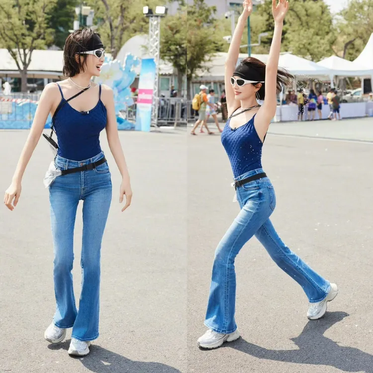 秦嵐身形苗條。翻攝秦嵐微博