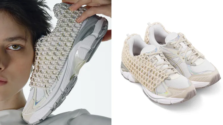 TASAKI 70周年Pearl Sequence運動鞋，100萬元。品牌提供