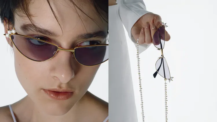 TASAKI x EYEVAN太陽眼鏡3萬元、danger Glass Code眼鏡掛鏈40萬元。品牌提供