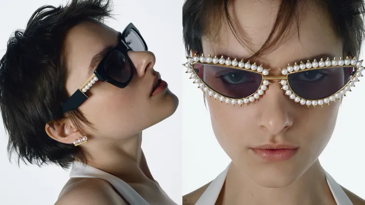 TASAKI x EYEVAN太陽眼鏡balance signature（左）3萬6300元、danger（右）32萬5000元。品牌提供