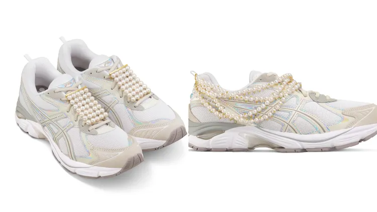 TASAKI balance fringe運動鞋（左）60萬3000元、danger運動鞋（右）57萬8000元。品牌提供