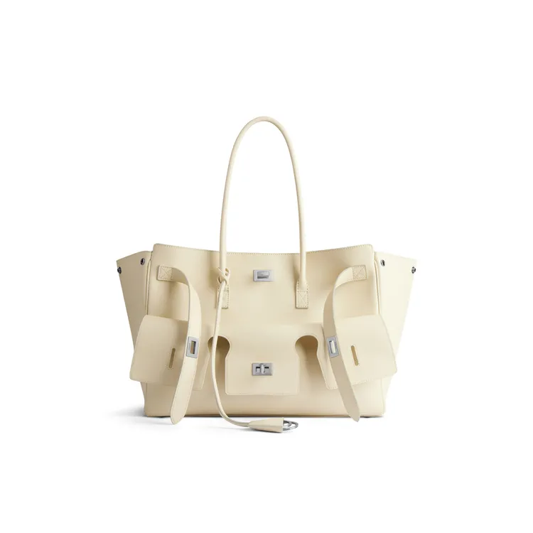 微風信義獨家商品 BALENCIAGA-BEL AIR MEDIUM CARRY ALL 白色中型手提肩背包 商品價格請電洽