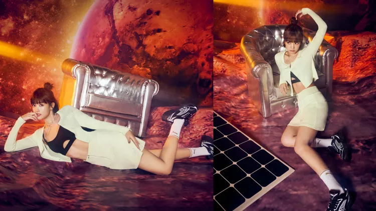 外套的貼身剪裁讓王淨曬出性感腹肌與窈窕身型曲線。品牌提供