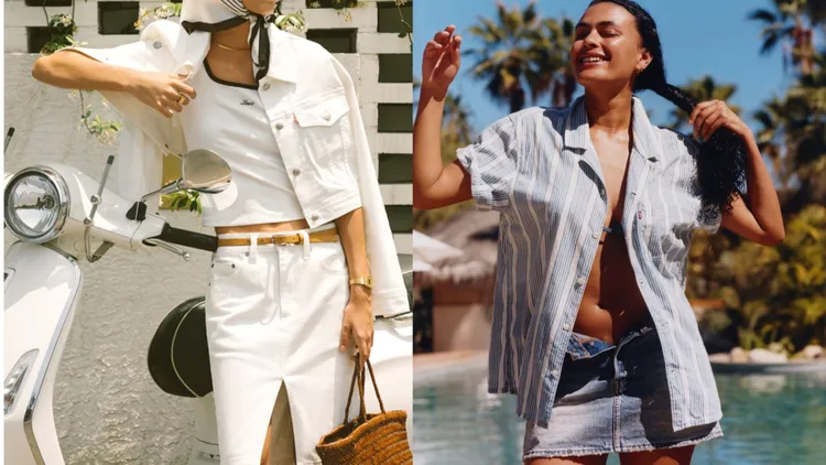 「丹寧短裙」兼顧活潑與性感。品牌提供