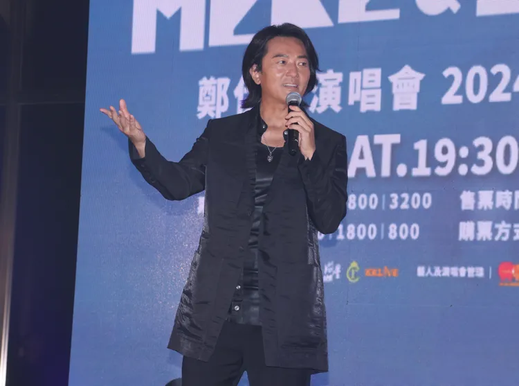 鄭伊健今天在台北舉辦演唱會記者會。彭欣偉攝