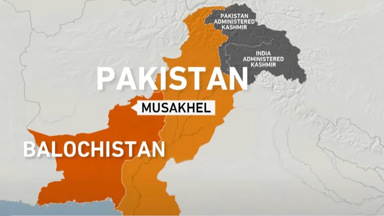 俾路支省位於巴基斯坦西南邊。翻攝自半島電視台