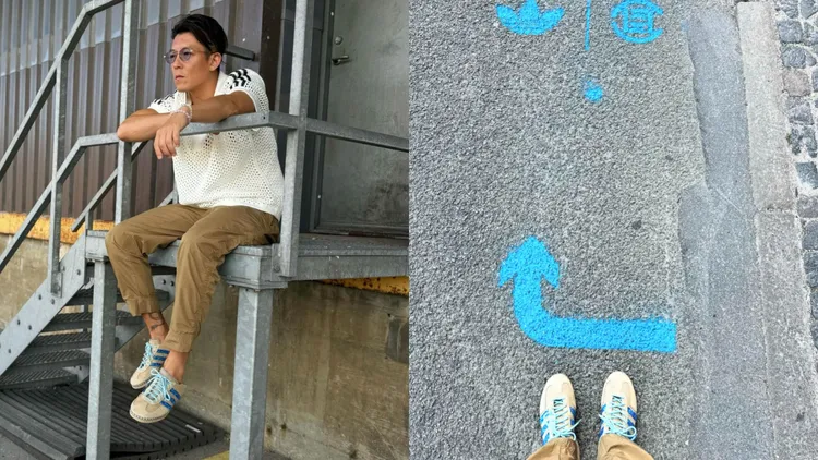 陳冠希搶先在個人IG上曝光鞋款實搭照。翻攝陳冠希IG