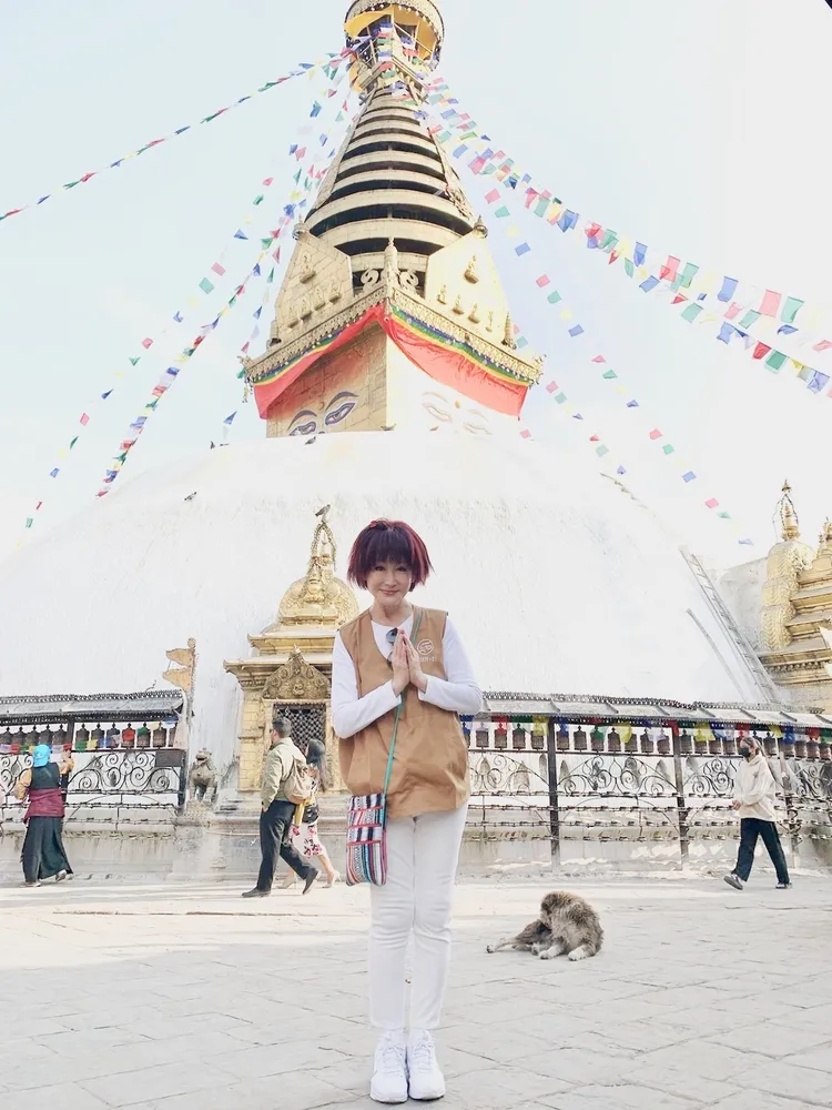 潘迎紫潛心向佛，也盼望媽媽前往極樂淨土。翻攝潘迎紫臉書