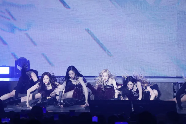 aespa跳到最後突然有蜻蜓入侵現場。攝影中心攝