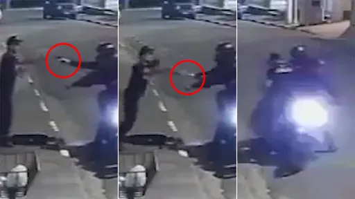 驚悚影片|受害人超神「徒手奪槍」 1對2反殺16歲飛車搶匪