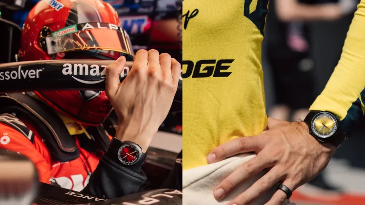 亨利慕時疾速者自動飛返計時碼錶碳灰色DLC Alpine限量版。品牌提供