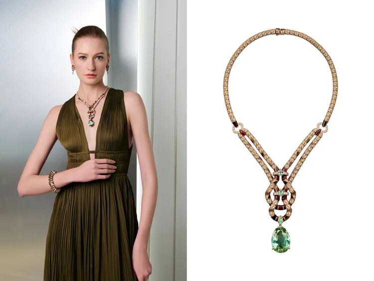 INTRICO綠碧璽項鍊。品牌提供