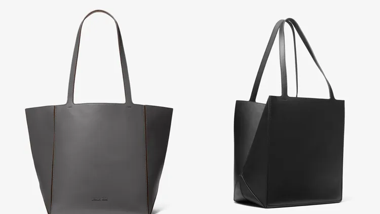 MICHAEL KORS Jordi灰色托特包（左）、Jordi黑色托特包（右），各2萬1100元。品牌提供