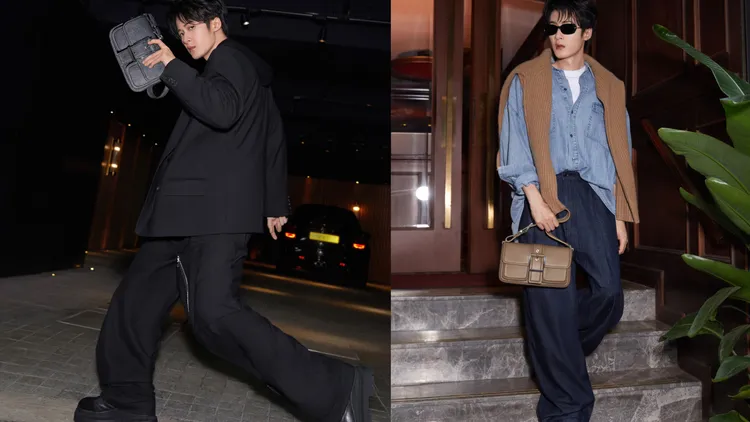 檀健次在秋冬形象照搭配Colby「小騷包」。品牌提供