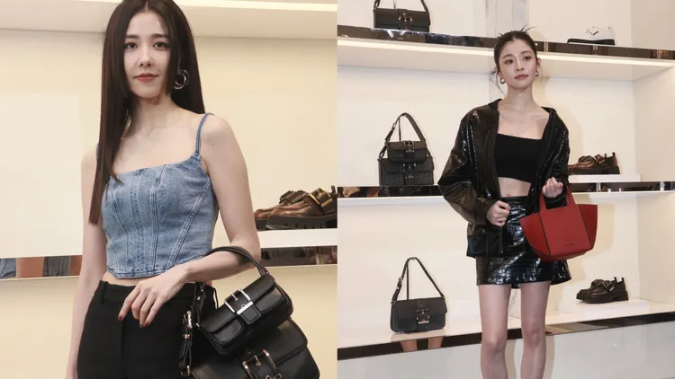 邵雨薇（左）、詹子萱（右）換上分別以個性穿搭亮相。品牌提供