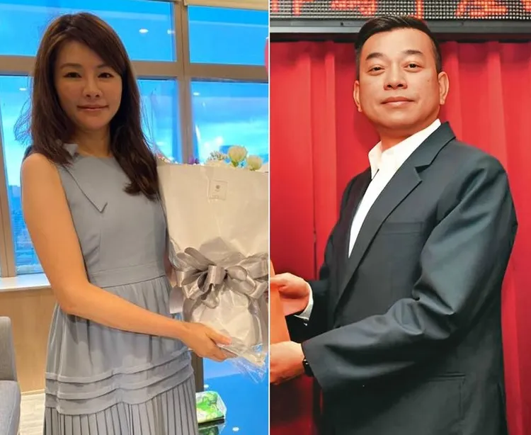 台中市刑大前大隊長林明佐（右）疑中美人計，多次將偵辦博弈集團行動洩露給電競聯盟前董事長徐培菁。翻攝臉書