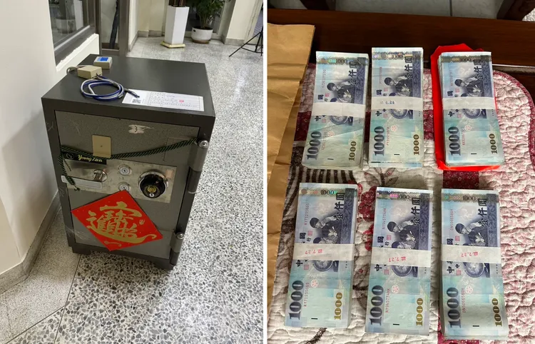 彰化檢調偵辦光電弊案，在涉案人保險箱內起出700多萬元疑似賄款。民眾提供