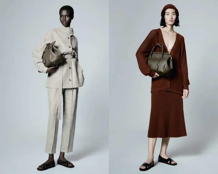 Loro Piana Loom包款擁有實裝的梯形包身。品牌提供