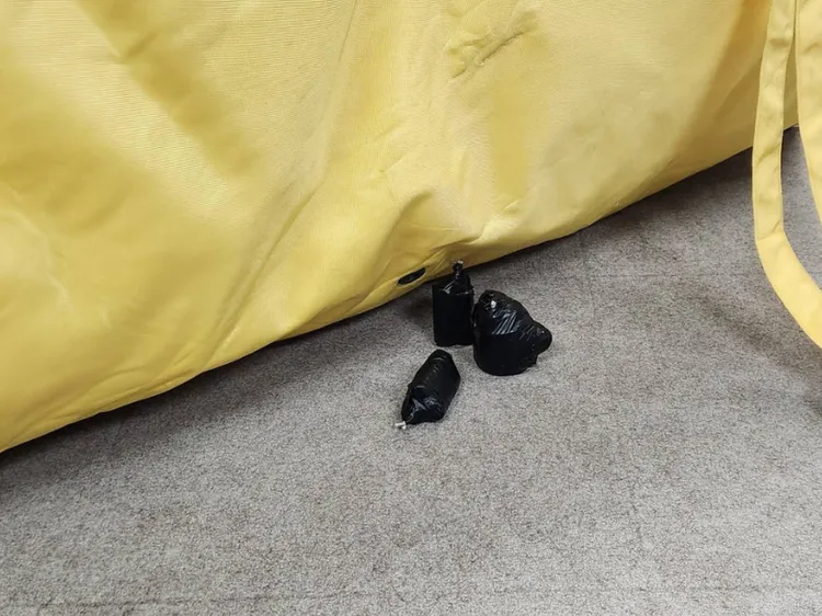 疑似爆裂物部分則待後續送驗鑑定後續行偵辦。翻攝畫面